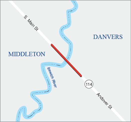 DANVERS-MIDDLETON: BRIDGE REPLACEMENT, D-03-009=M-20-005, ANDOVER STREET (SR 114) OVER IPSWICH RIVER 